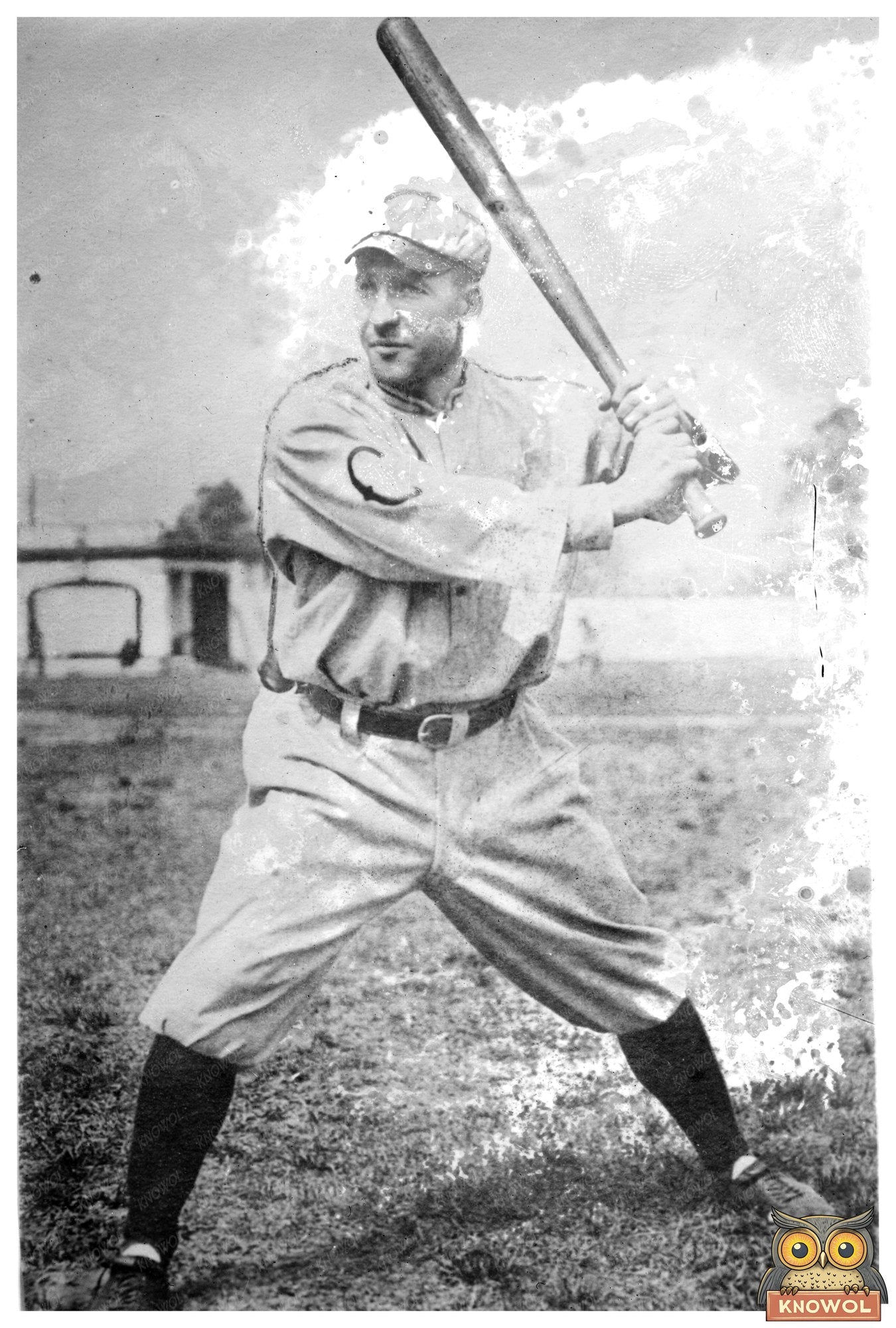 1912 Cincinnati NL Baseball Star in Action