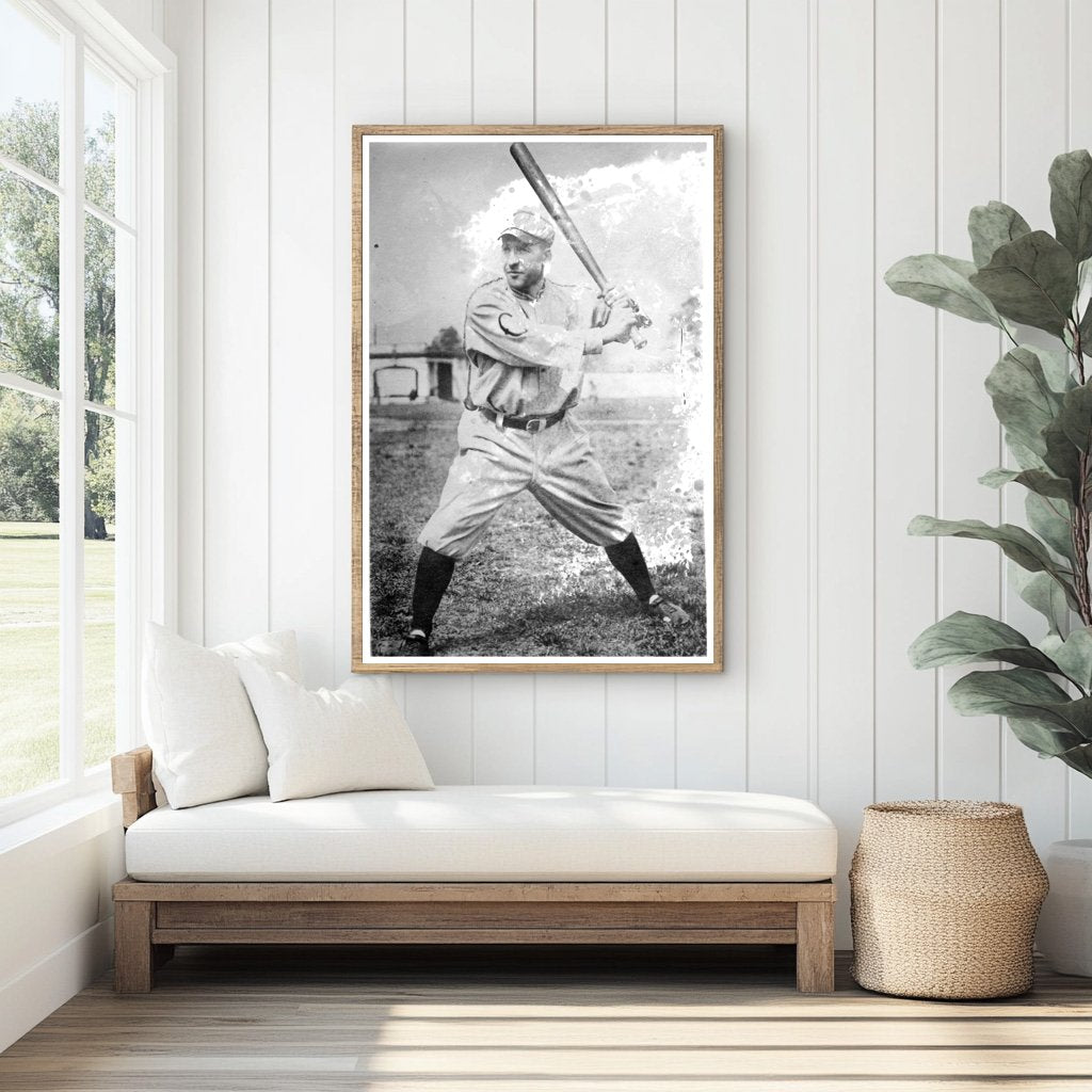 1912 Cincinnati NL Baseball Star in Action