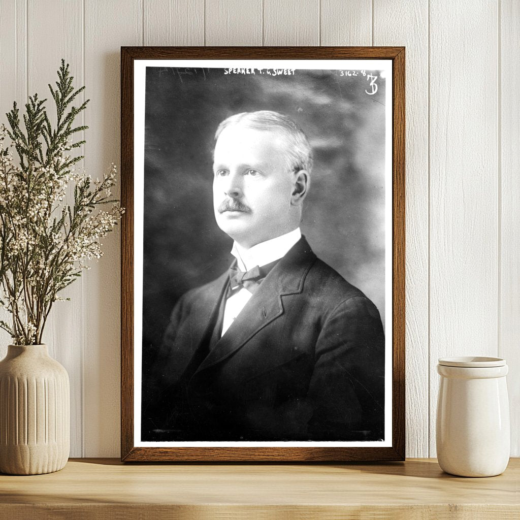 Historic Portrait of T.C. Sweet, Political Icon, 1914
