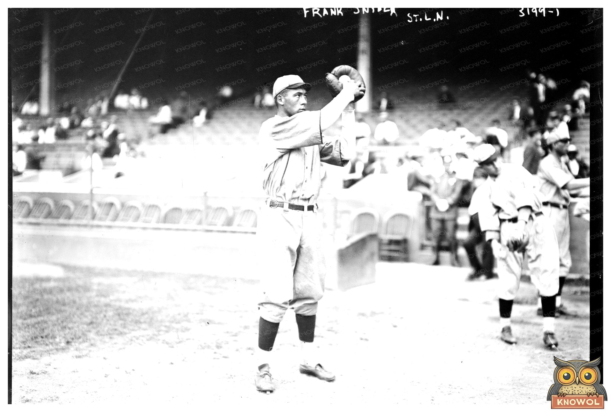 1914 St. Louis Baseball Star in Action
