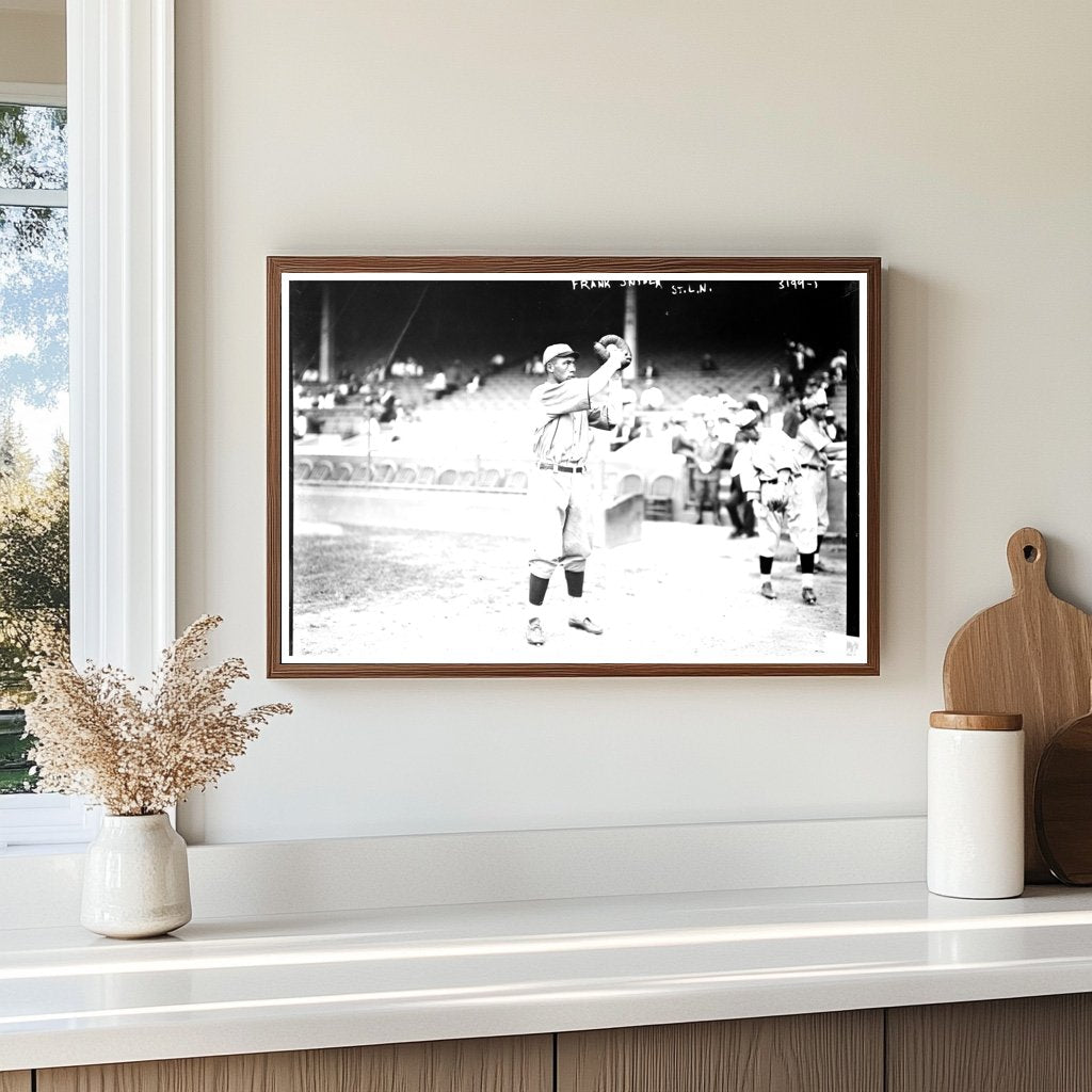 1914 St. Louis Baseball Star in Action