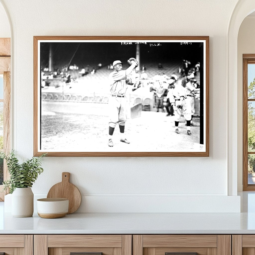 1914 St. Louis Baseball Star in Action