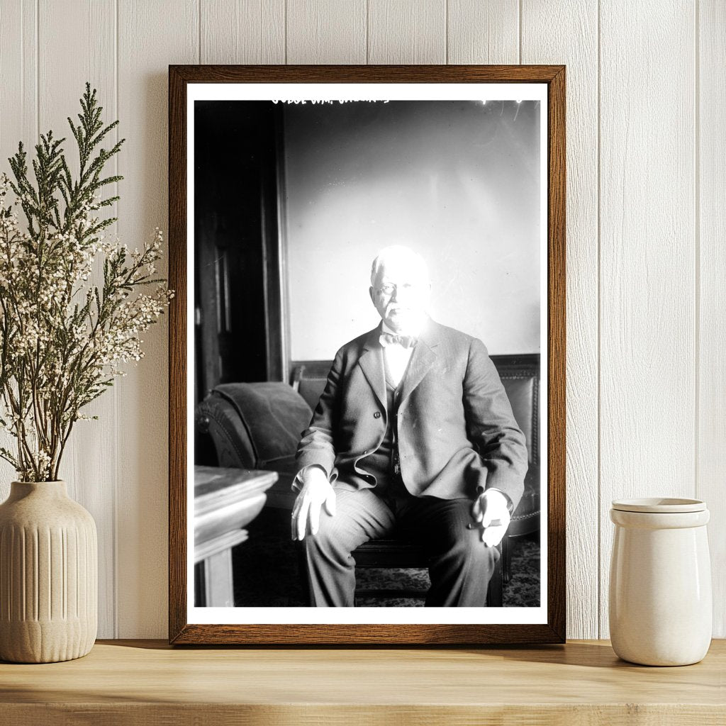 Early 20th Century Judge in Stately Portrait, 1915