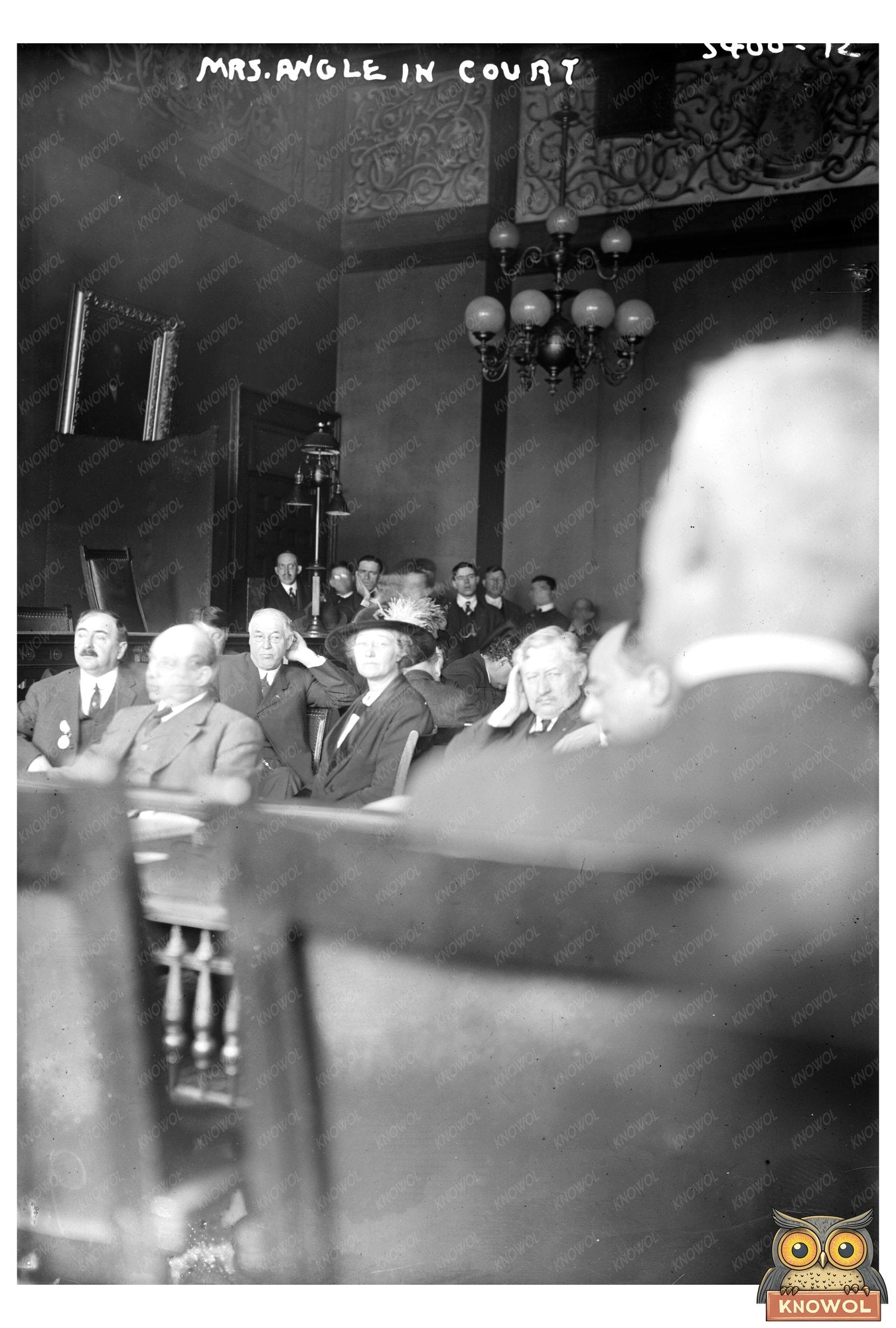 1915 Courtroom Scene: Mrs. Angles Historic Trial