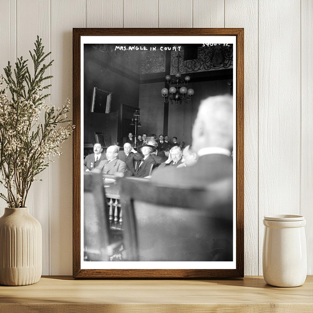 1915 Courtroom Scene: Mrs. Angles Historic Trial