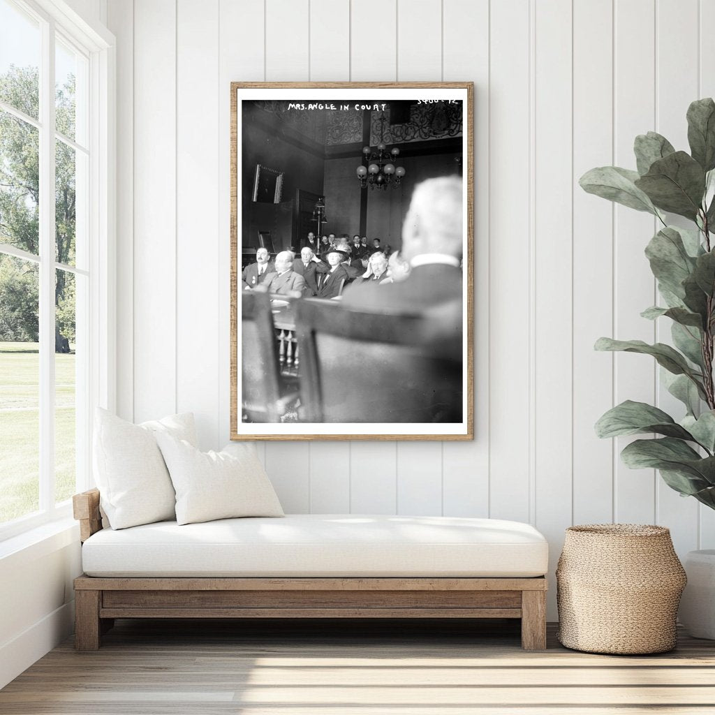 1915 Courtroom Scene: Mrs. Angles Historic Trial