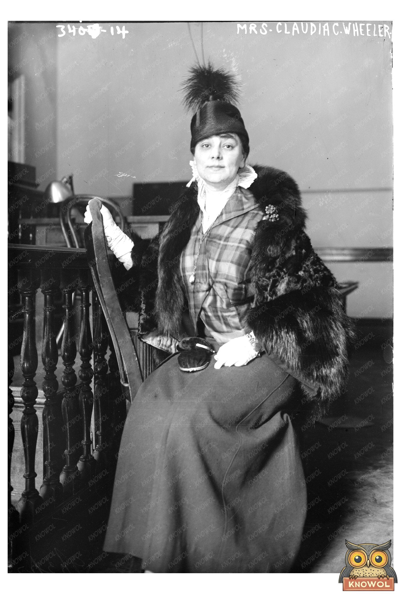 Elegant Early 20th Century Portrait of Mrs. Wheeler