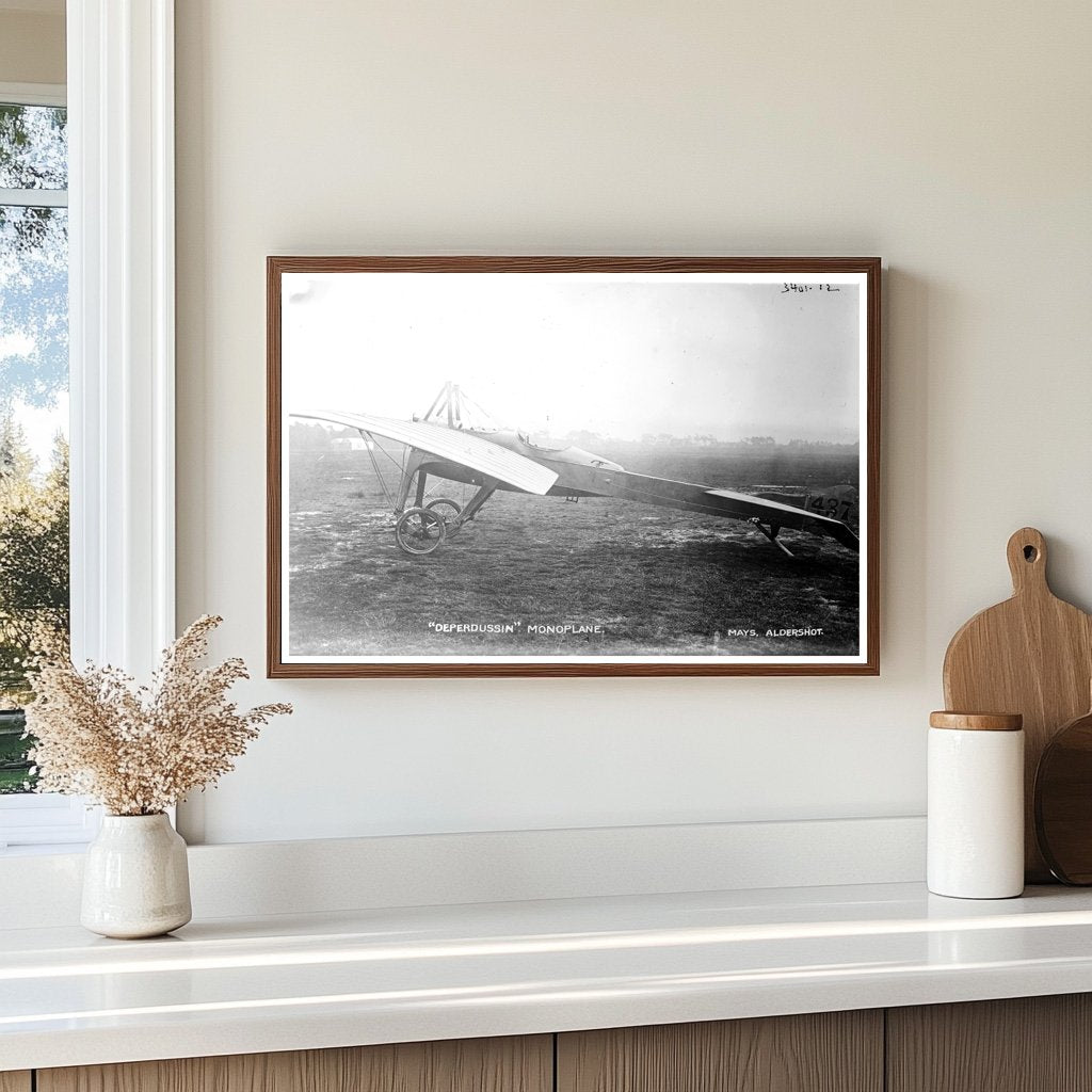 Historic 1915 Deperdussin Monoplane in Flight