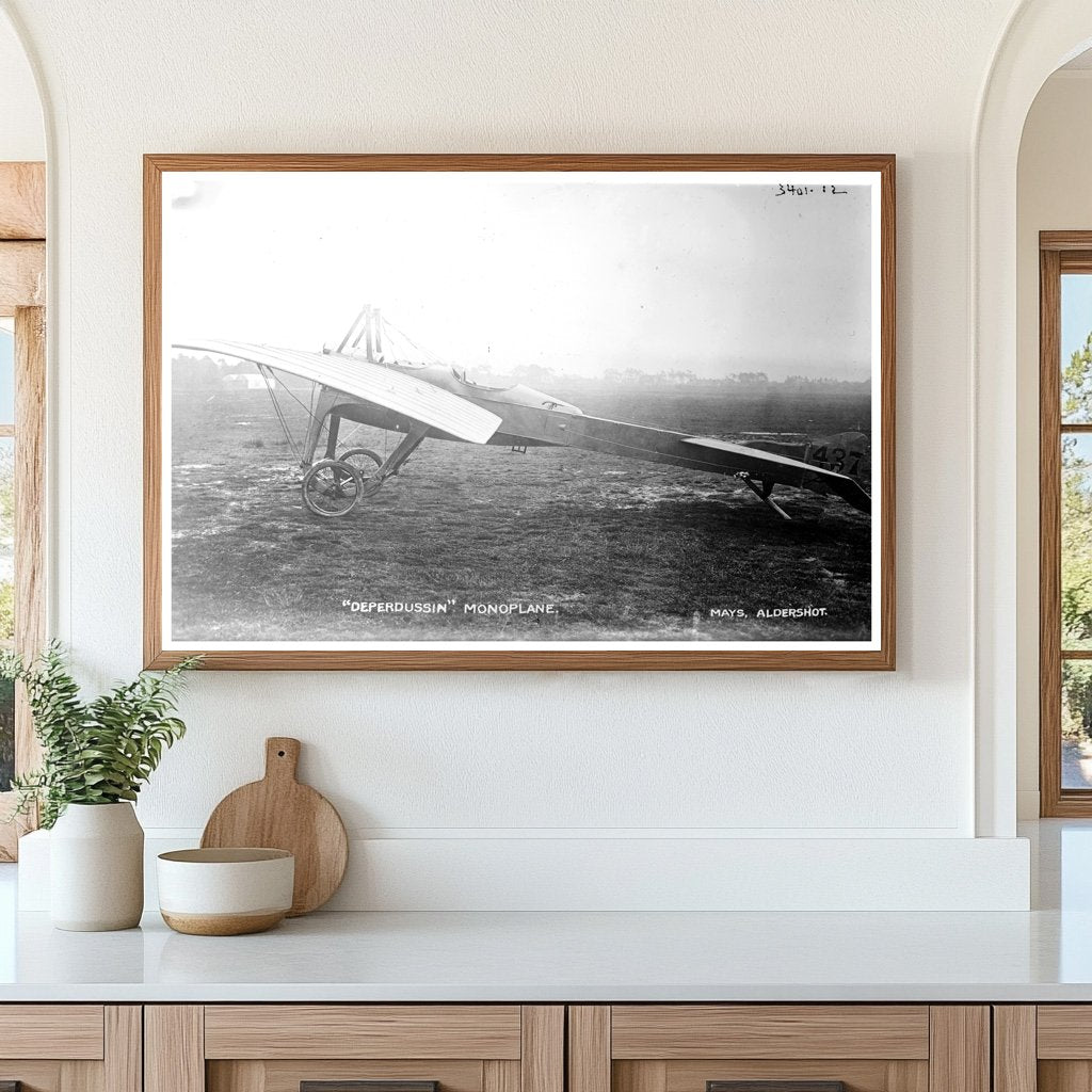Historic 1915 Deperdussin Monoplane in Flight
