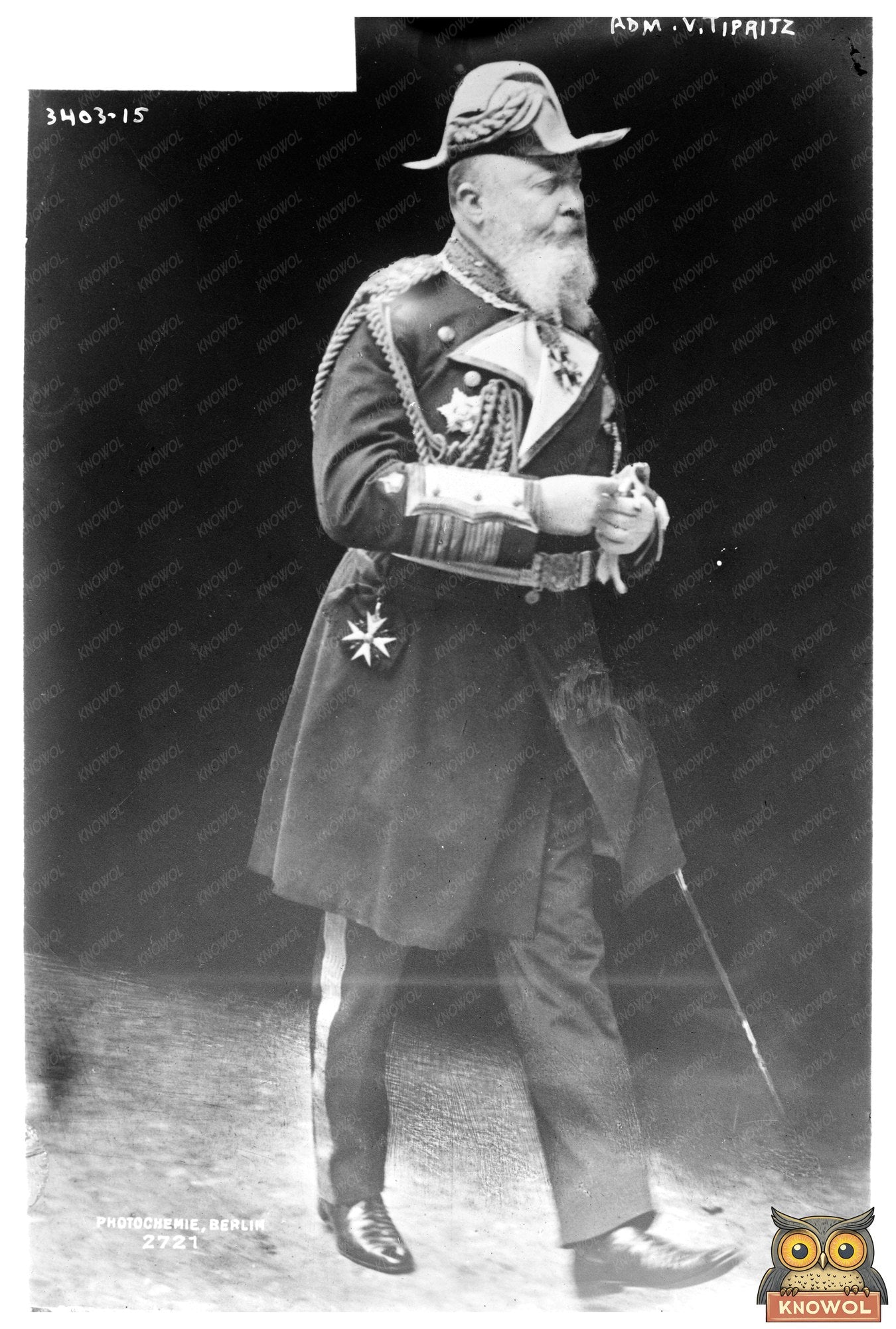 Early 20th Century German Naval Admiral Portrait