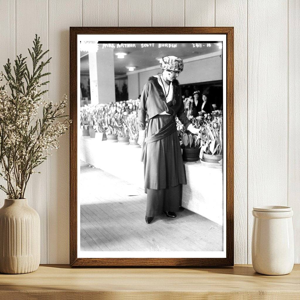 Elegant Society Portrait of Early 20th Century Matron