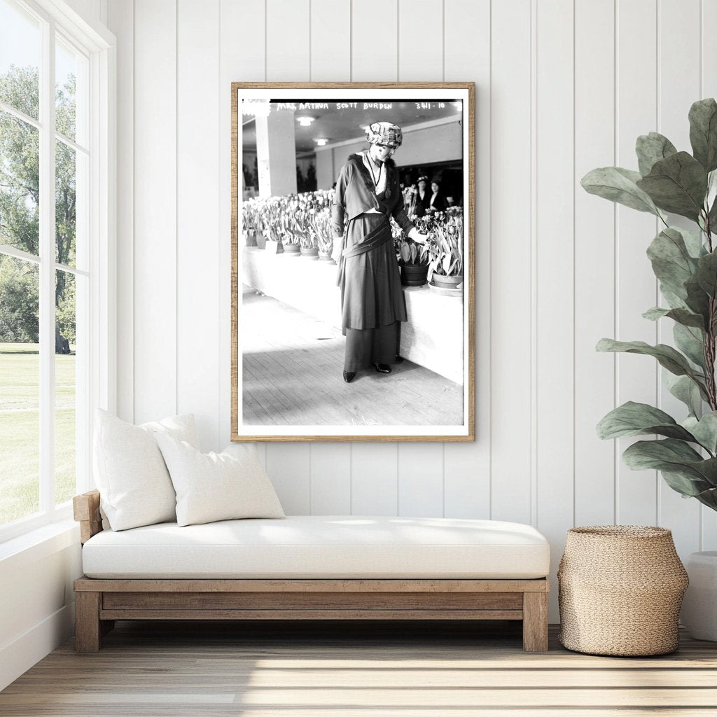 Elegant Society Portrait of Early 20th Century Matron