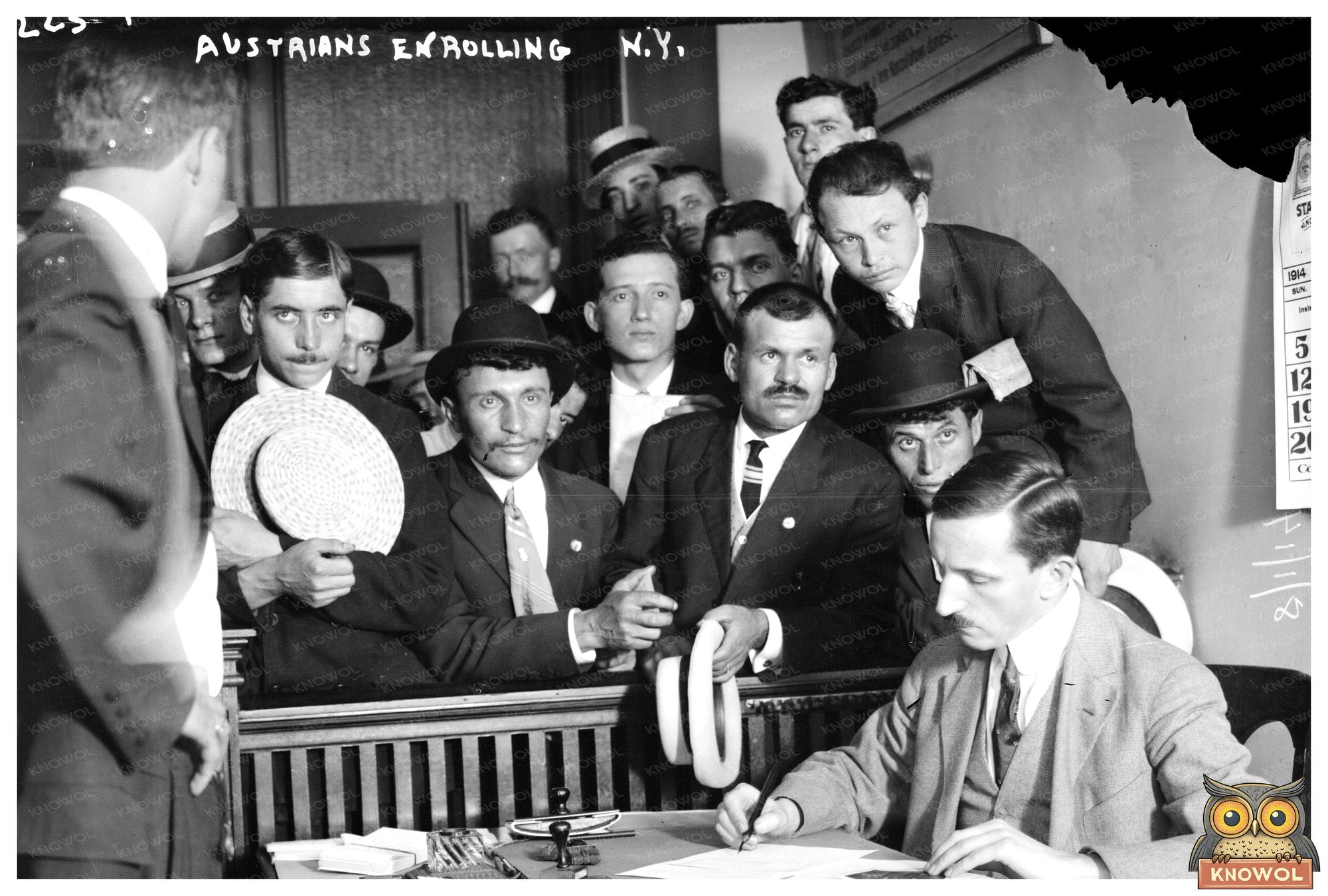 Austrian Immigrants Enrolling in Early 1910s NYC