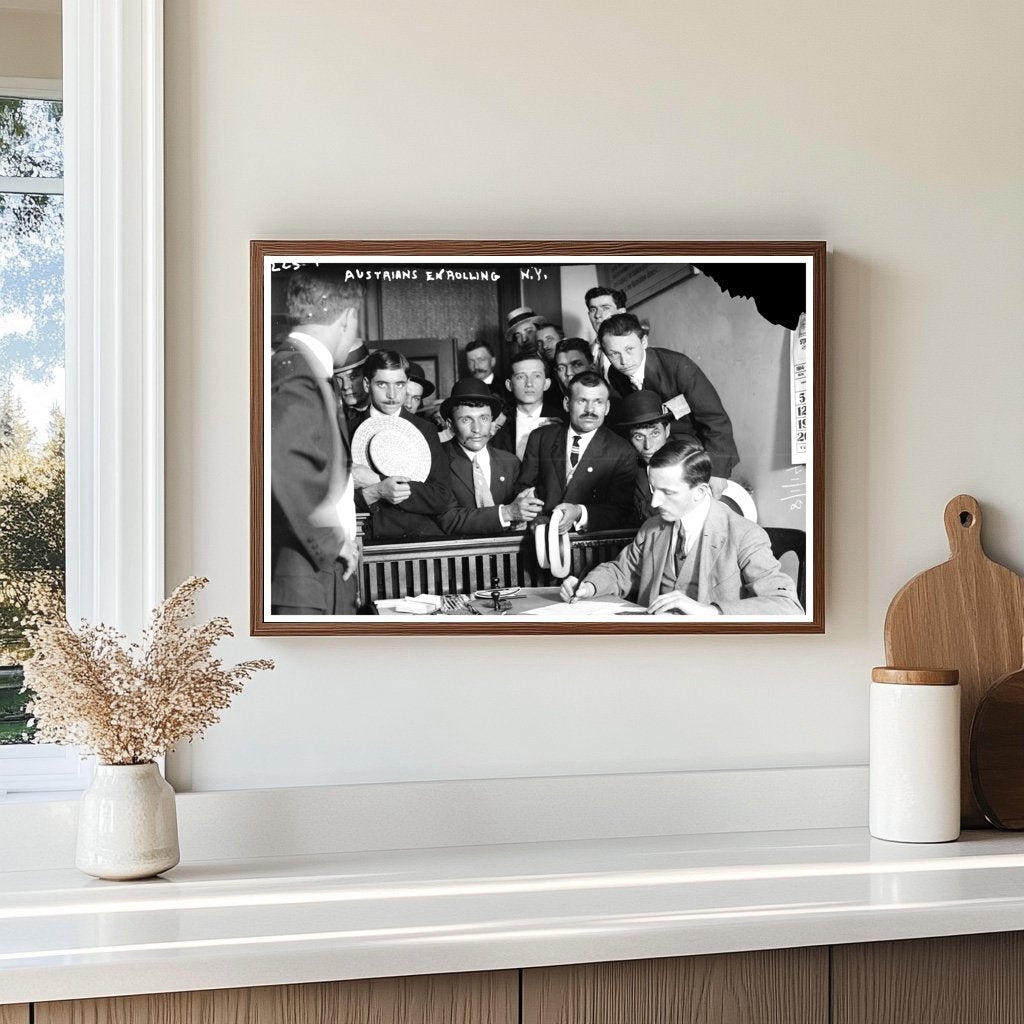 Austrian Immigrants Enrolling in Early 1910s NYC