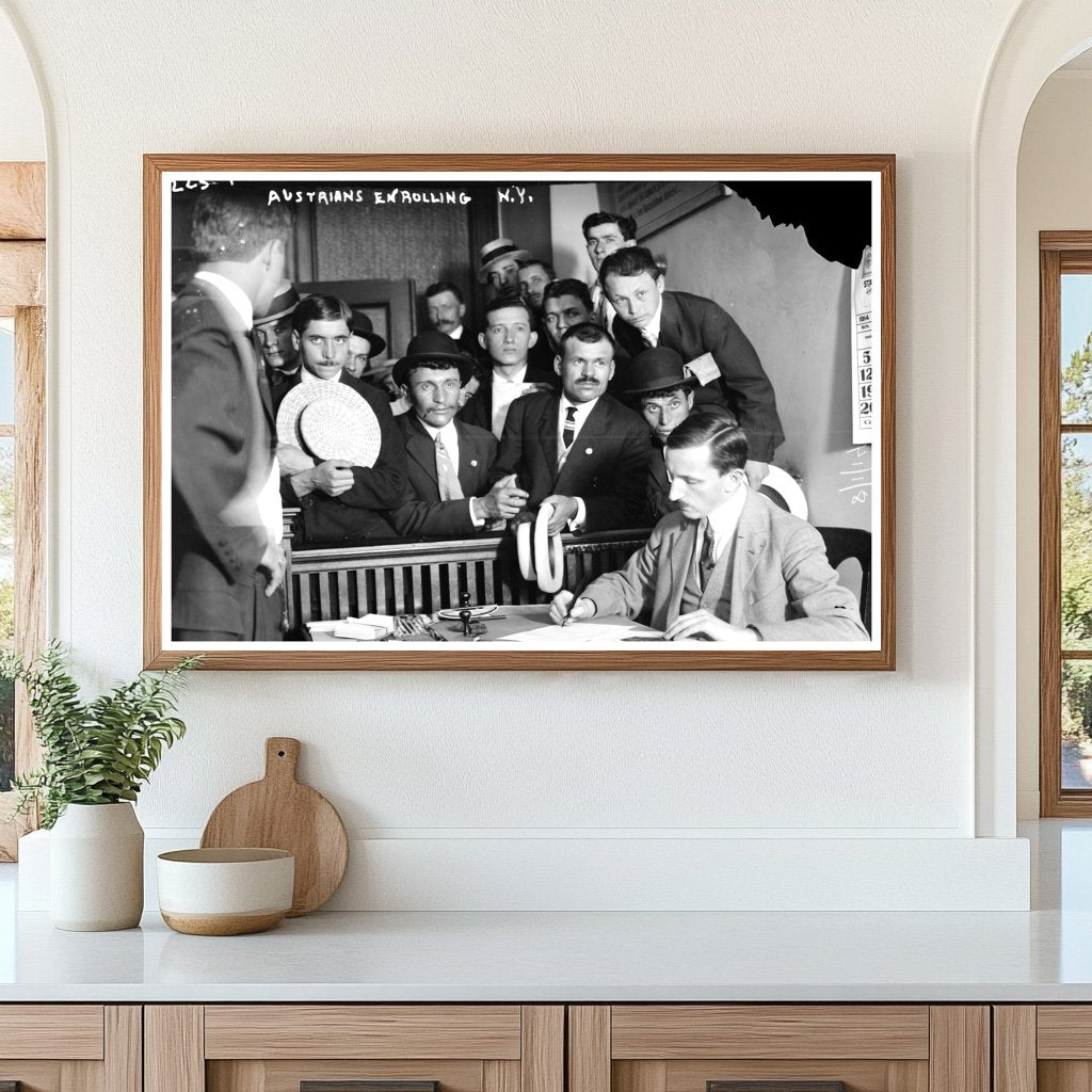 Austrian Immigrants Enrolling in Early 1910s NYC