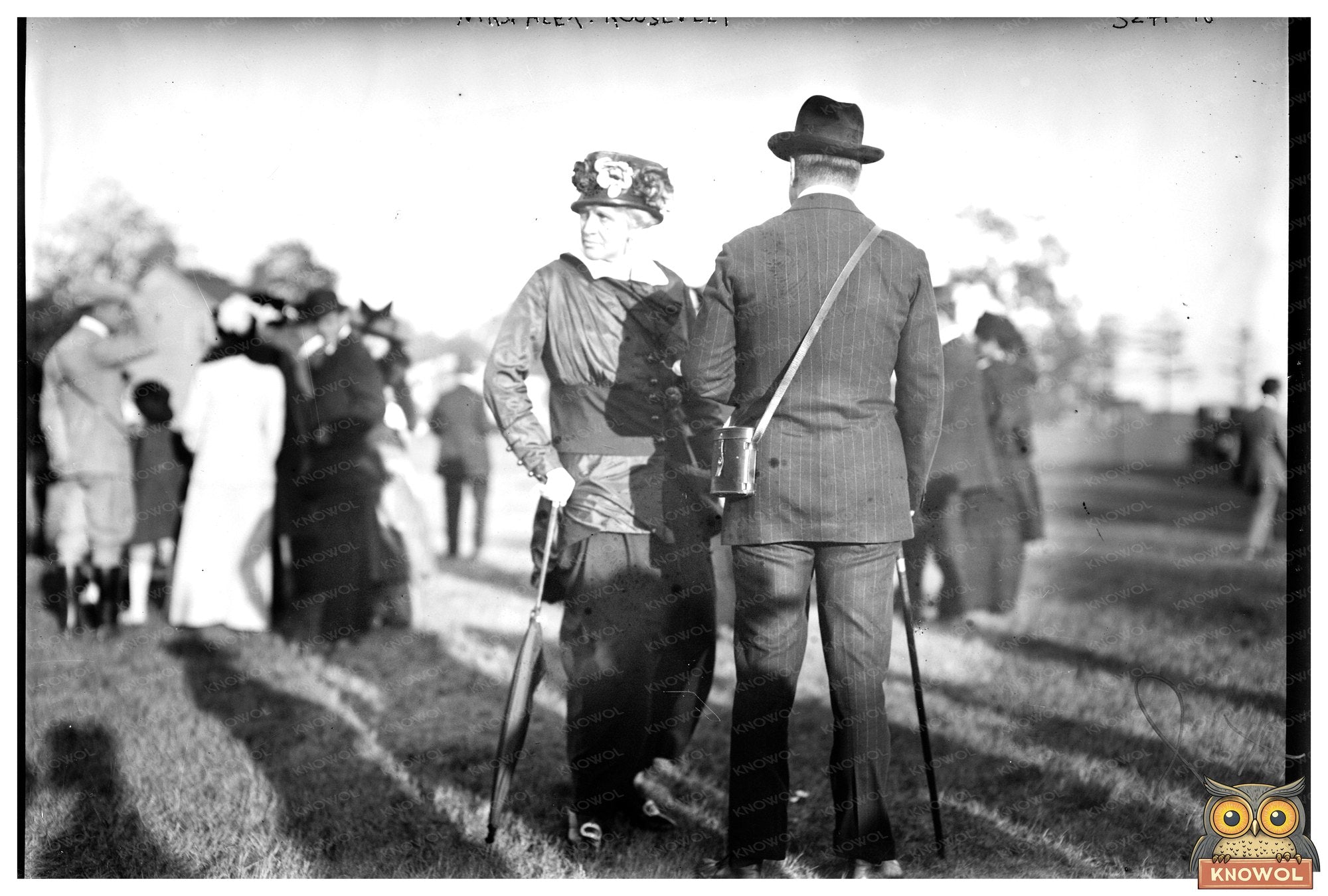 Elegant Portrait of Early 20th Century First Lady