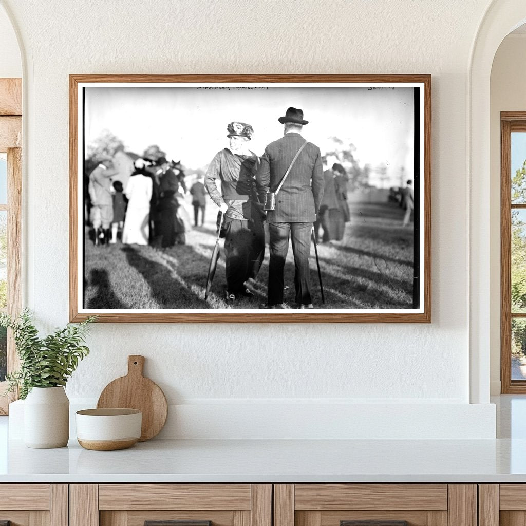 Elegant Portrait of Early 20th Century First Lady