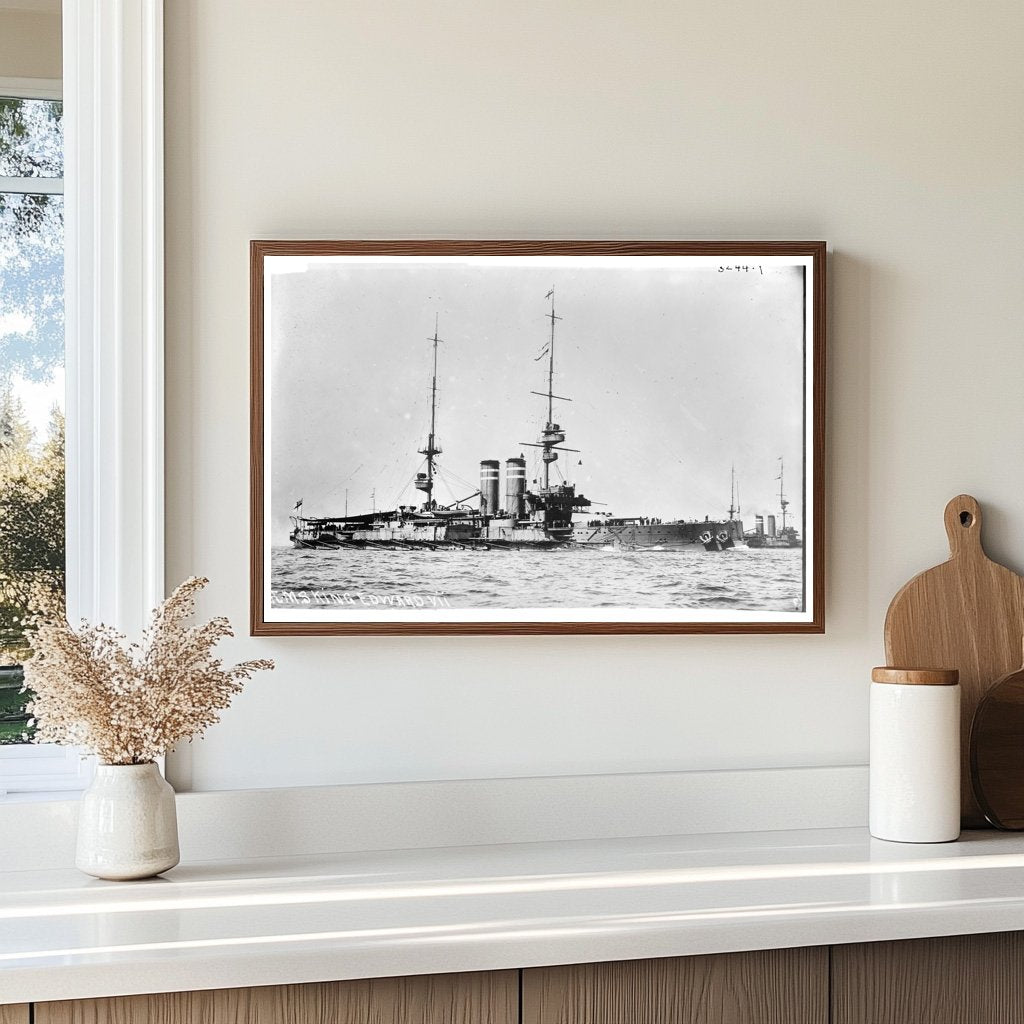 Majestic H.M.S. King Edward VII Battleship, 1910s