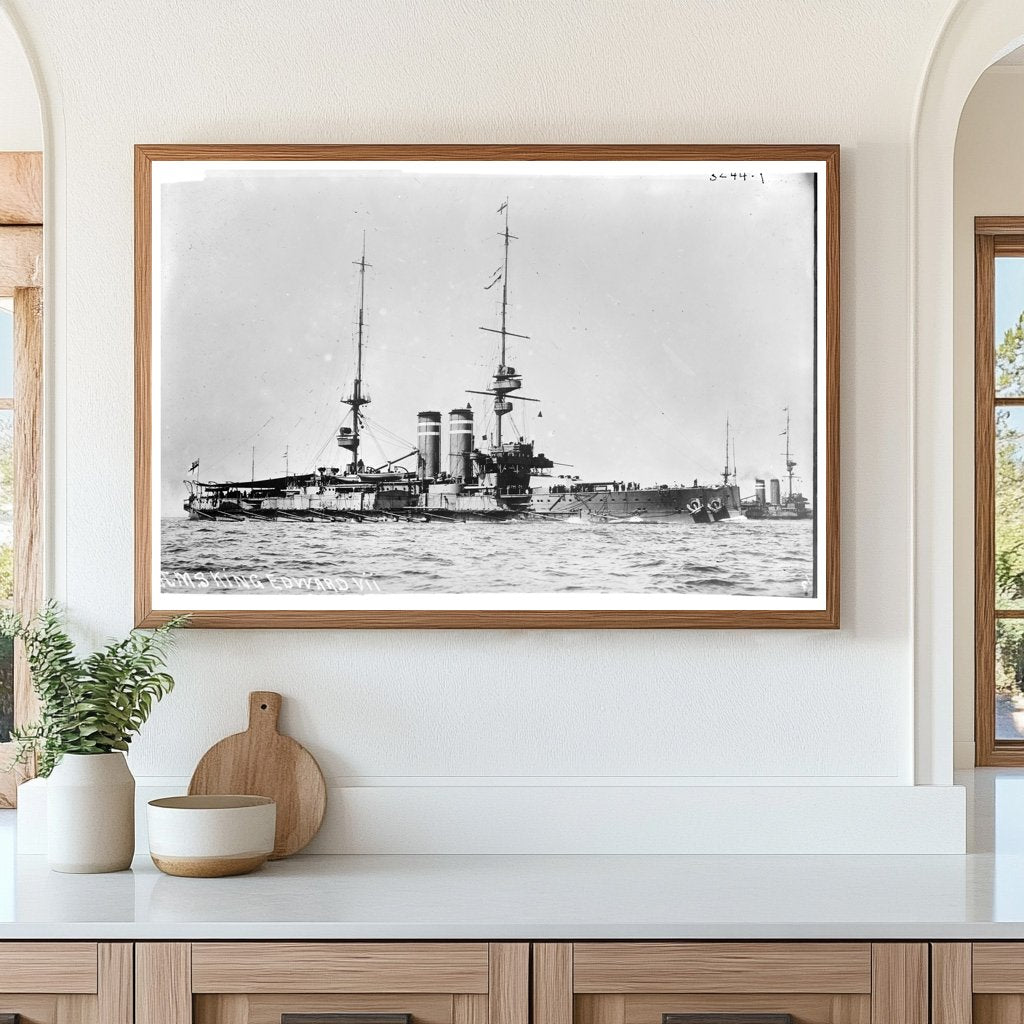 Majestic H.M.S. King Edward VII Battleship, 1910s