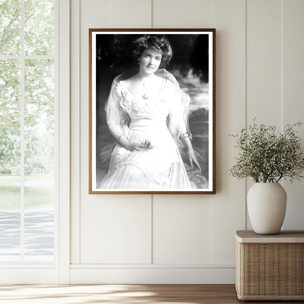 Graceful Portrait of Early 20th Century Society Matron