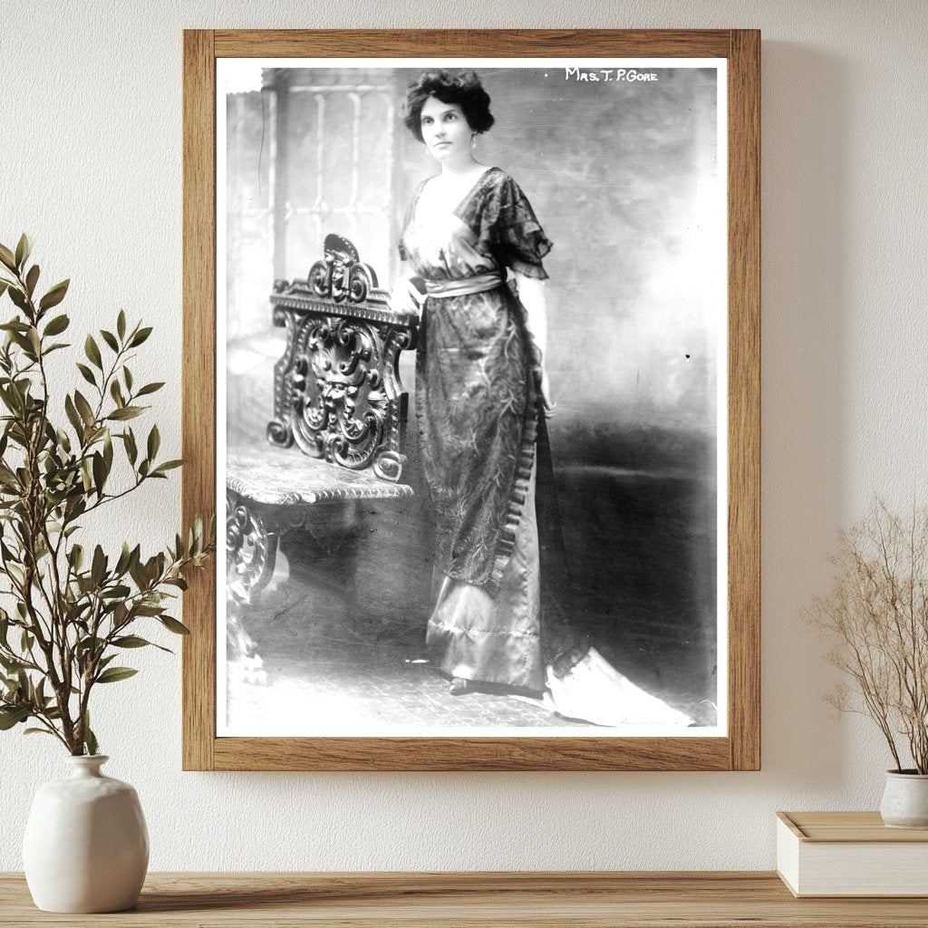 Elegant Portrait of Mrs. T.P. Gore, circa 1910