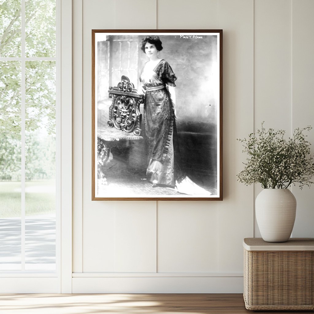 Elegant Portrait of Mrs. T.P. Gore, circa 1910