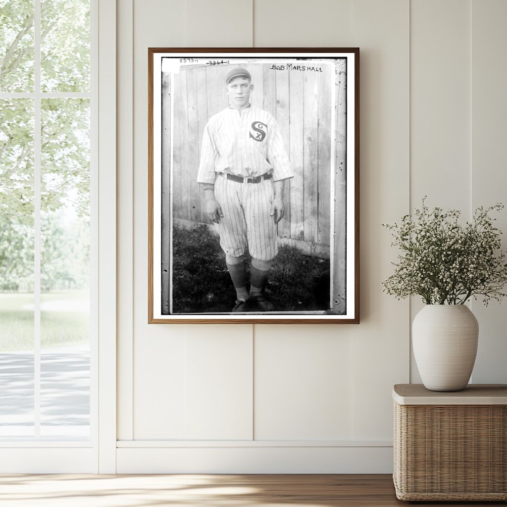 1914 Davenport Blue Sox Baseball Catcher Bob Marshall