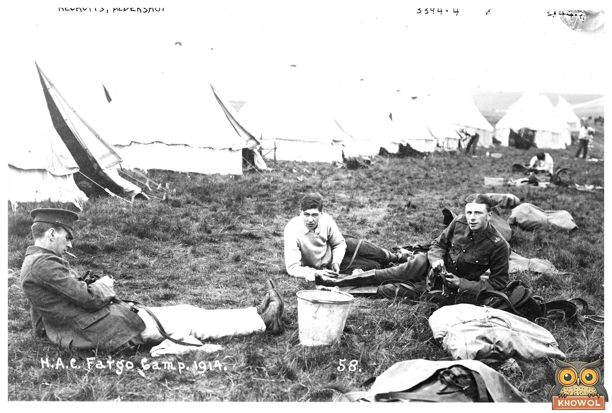 1914 Aldershot Military Recruits at Fargo Camp