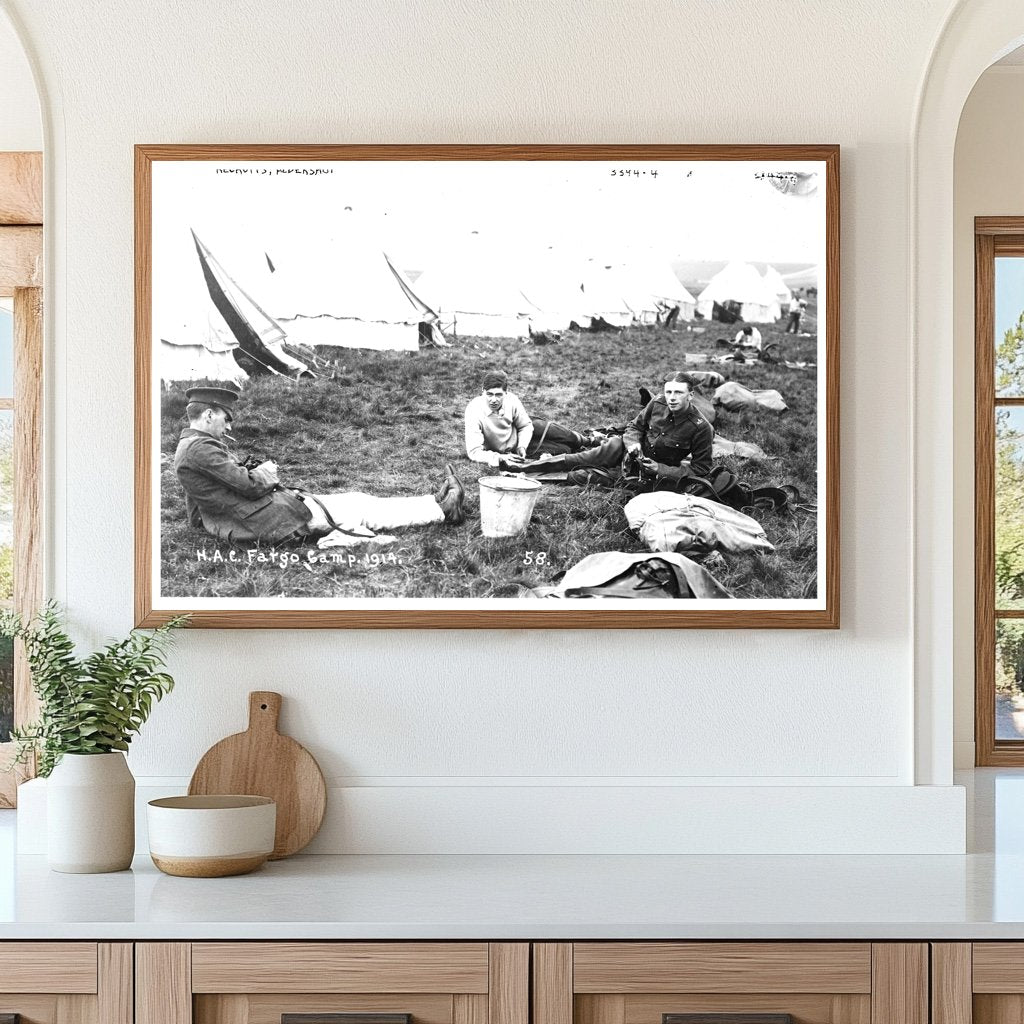 1914 Aldershot Military Recruits at Fargo Camp