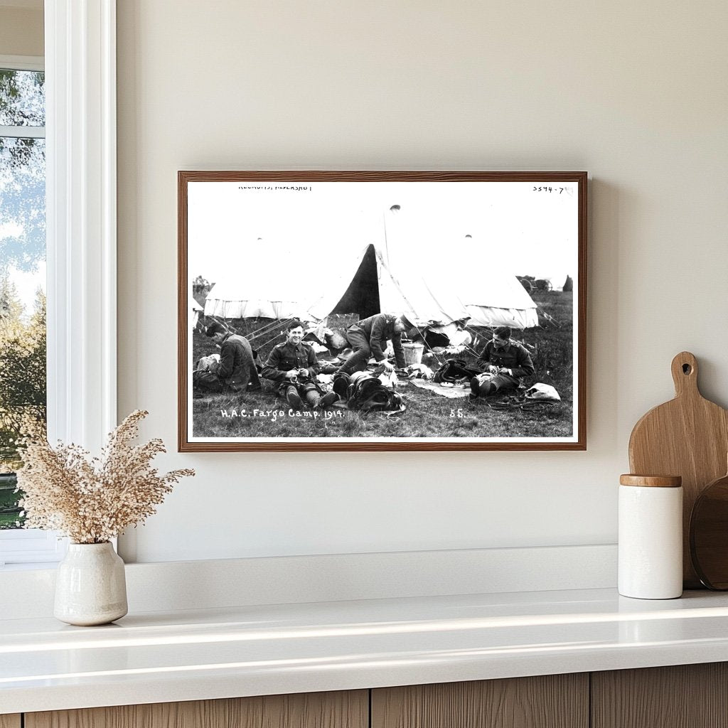 1914 Military Recruits at Aldershots Fargo Camp