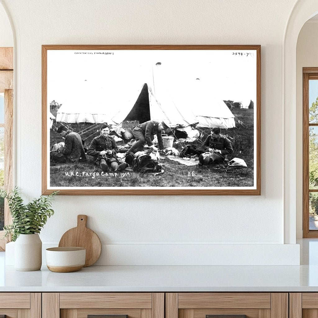 1914 Military Recruits at Aldershots Fargo Camp