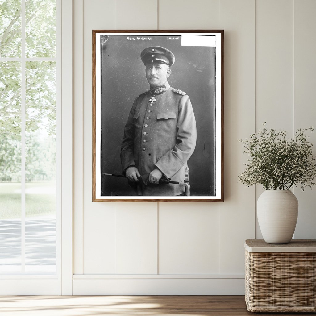 Historic Gen. Wichura Print, Vintage Art