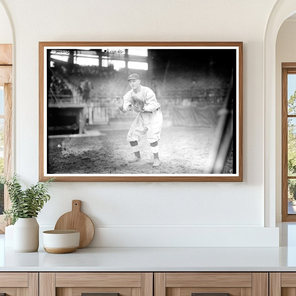 1915 Vintage Photo of Patersons Catcher in Action