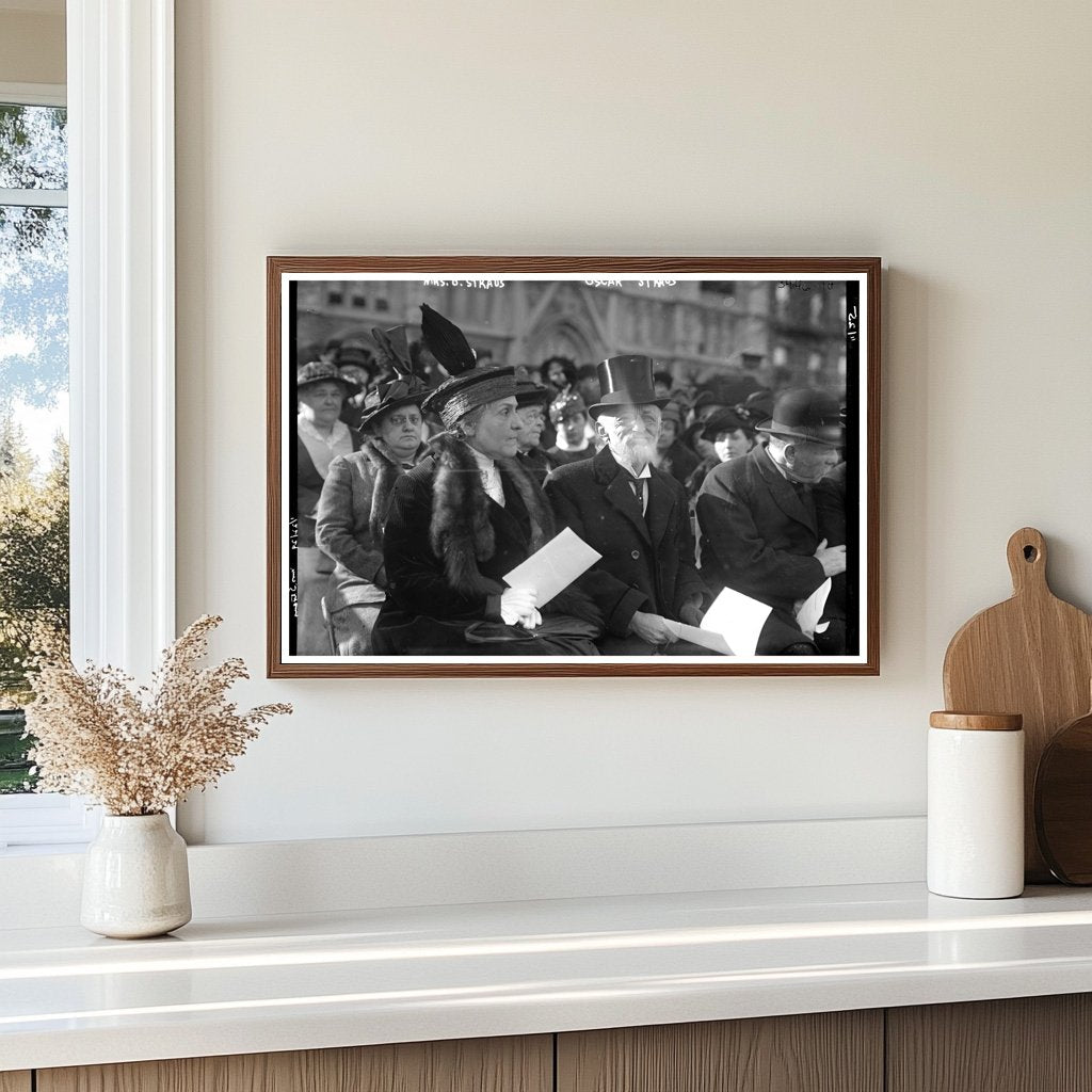 Elegant Portrait of Mrs. Oscar Straus, 1915