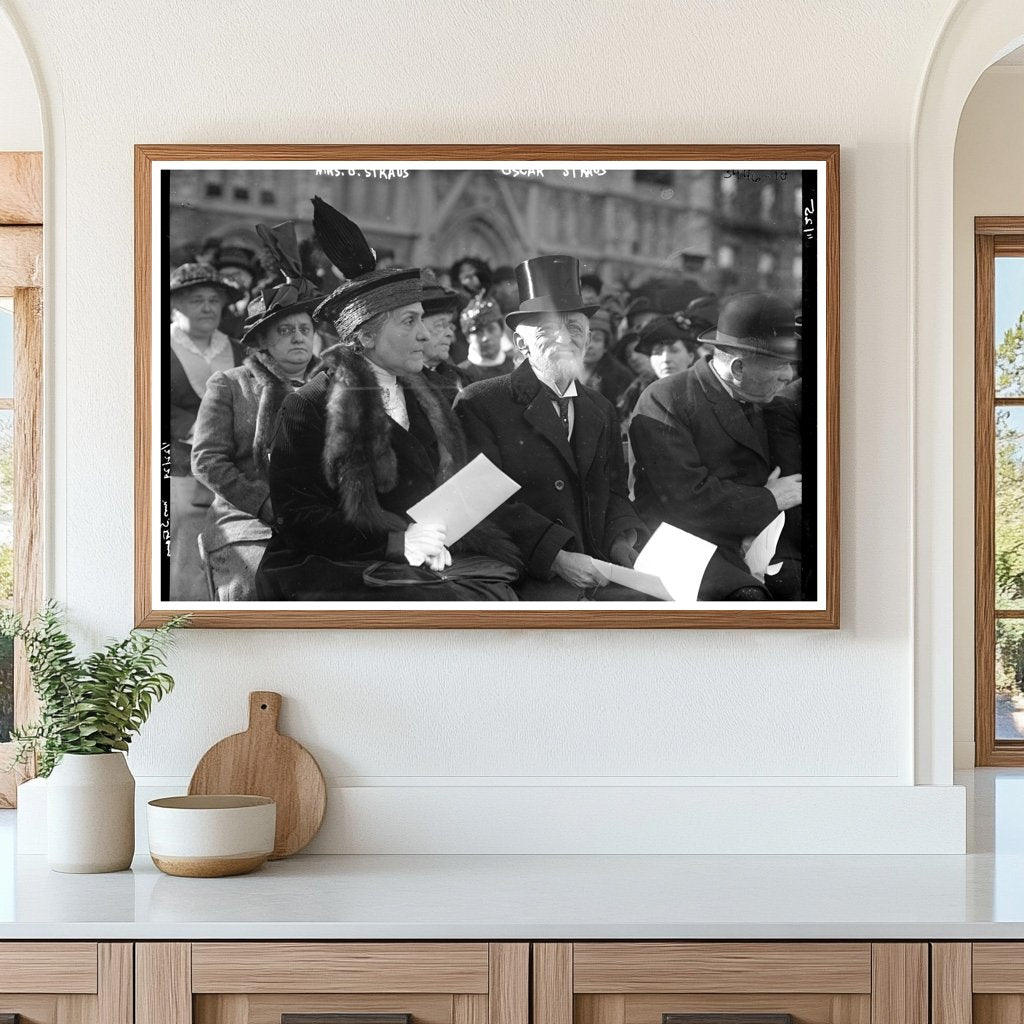 Elegant Portrait of Mrs. Oscar Straus, 1915