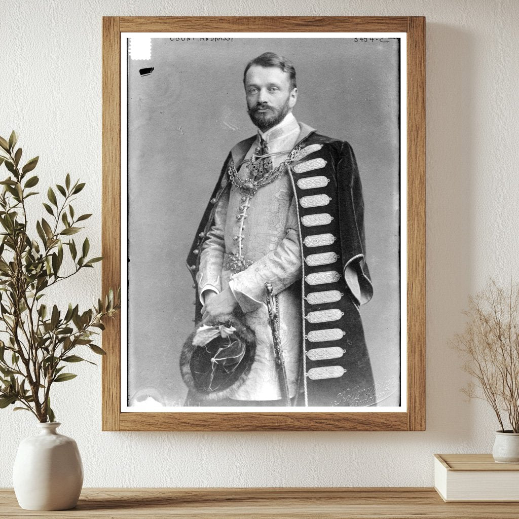 Historic Count Andrassy Print, Vintage Art