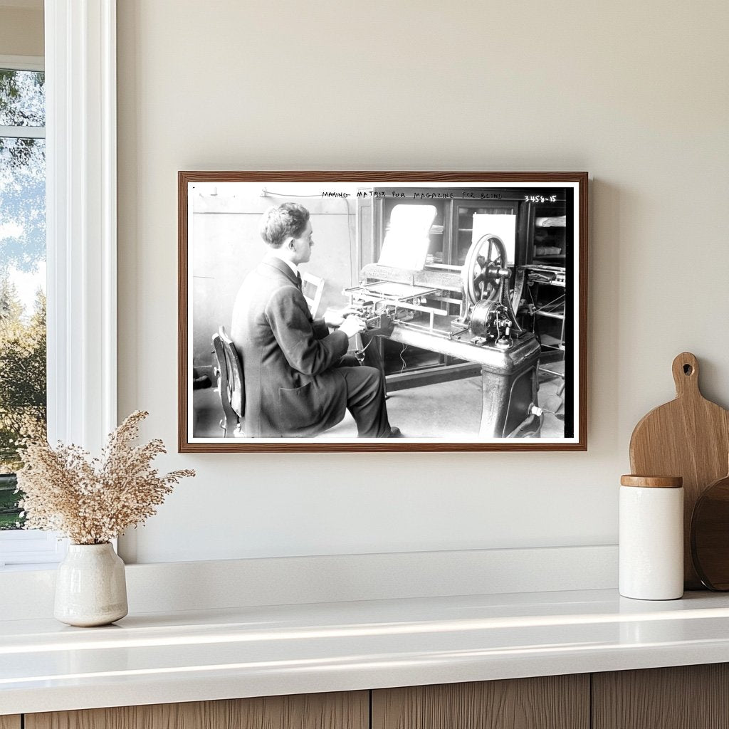 Early 20th Century Matrix Creation for the Blind