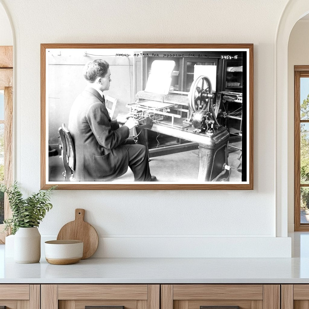 Early 20th Century Matrix Creation for the Blind