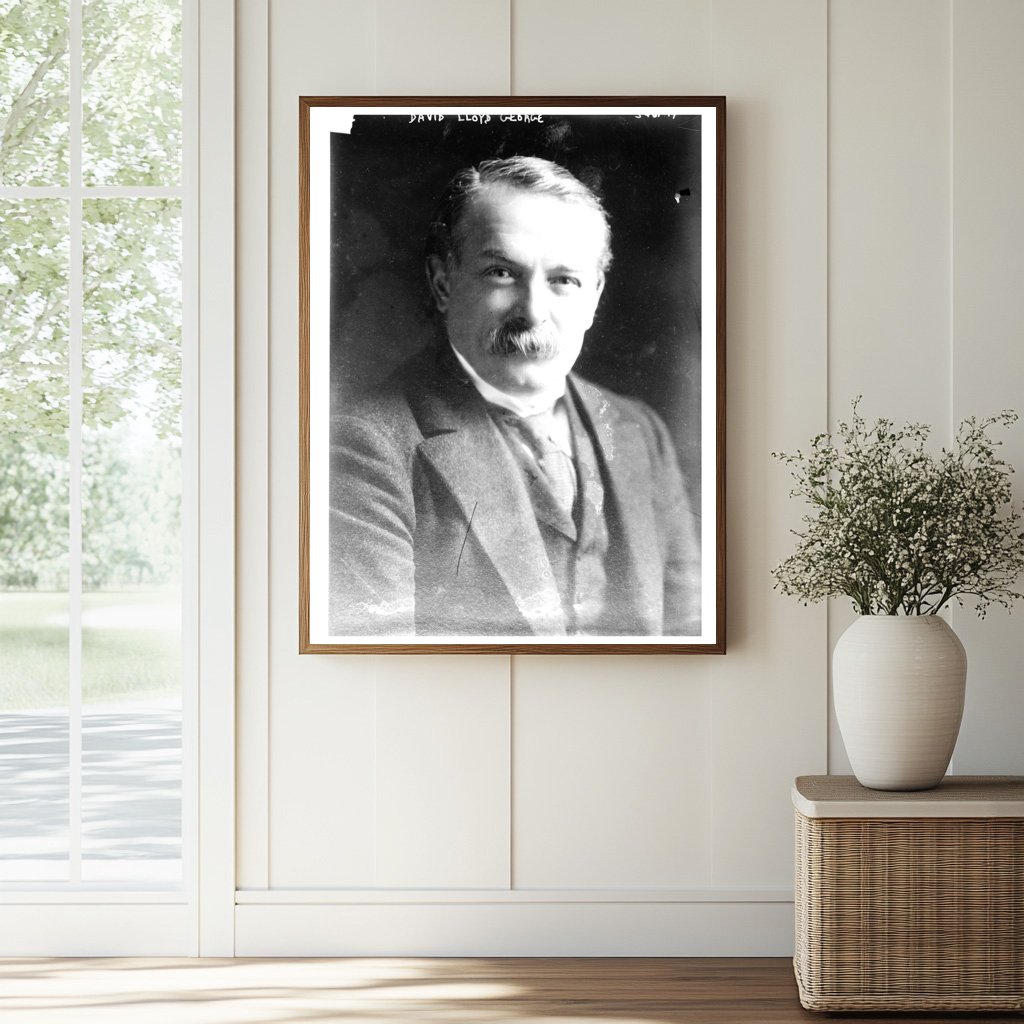 Historic David Lloyd George Print, Vintage Art