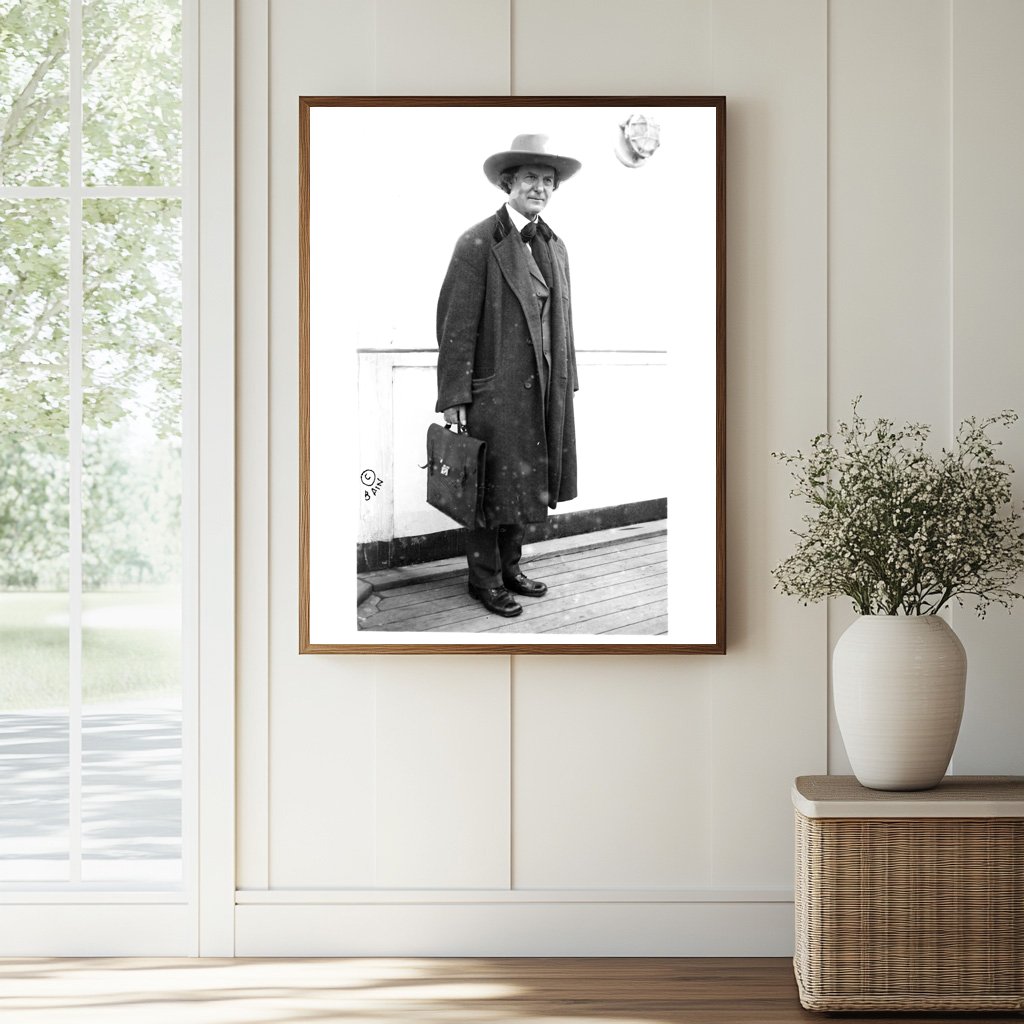 Historic Elbert Hubbard on LUSITANIA Print, Vintage Art