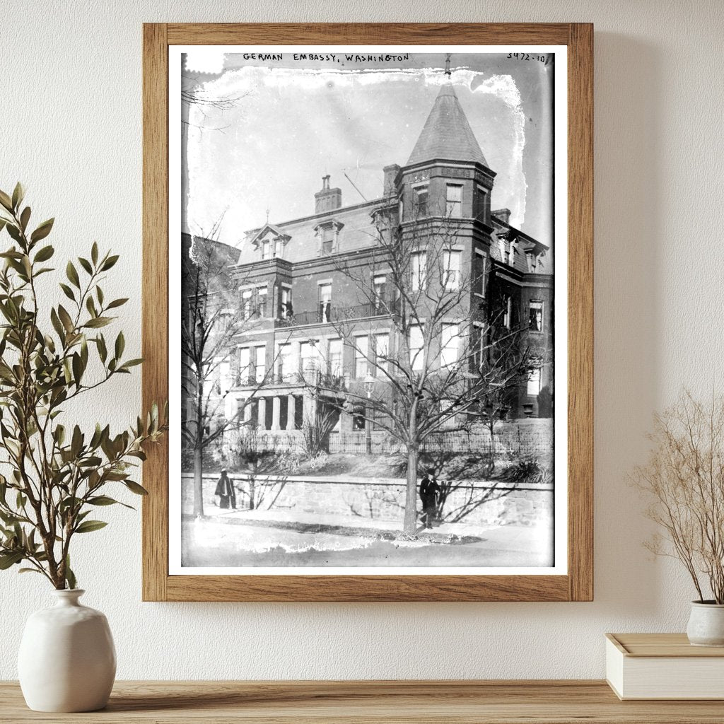 Historic German Embassy, Wash., D.C. Print, Vintage Art