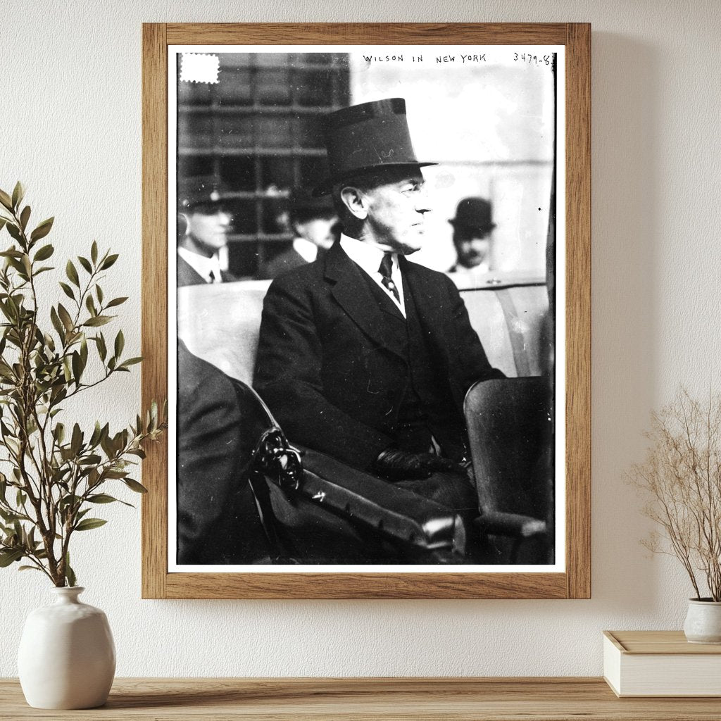 Historic Wilson in N.Y. Print, Vintage Art