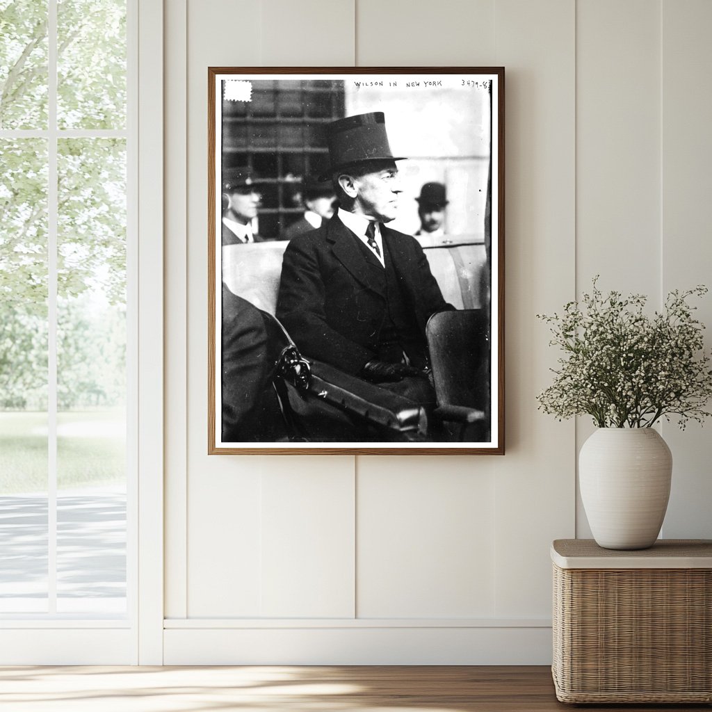 Historic Wilson in N.Y. Print, Vintage Art