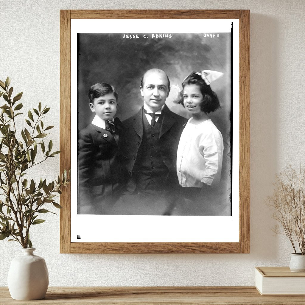 Historic Jesse C. Adkins Print, Vintage Art