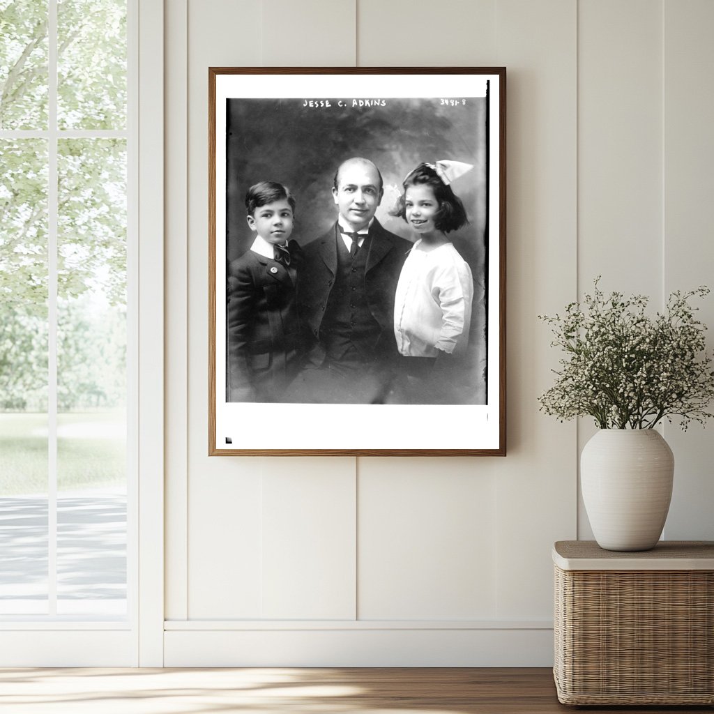 Historic Jesse C. Adkins Print, Vintage Art