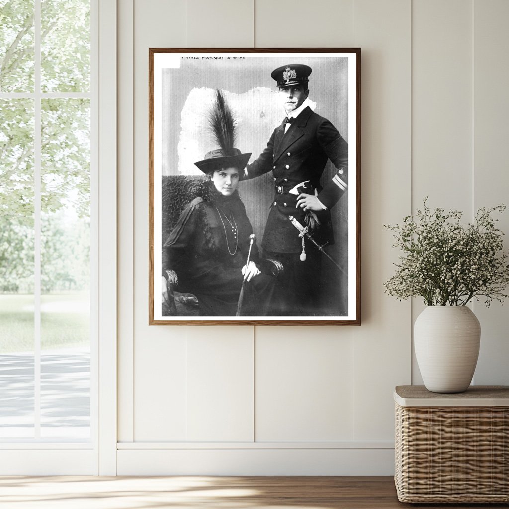 Historic Prince Adalbert and wife Print, Vintage Art