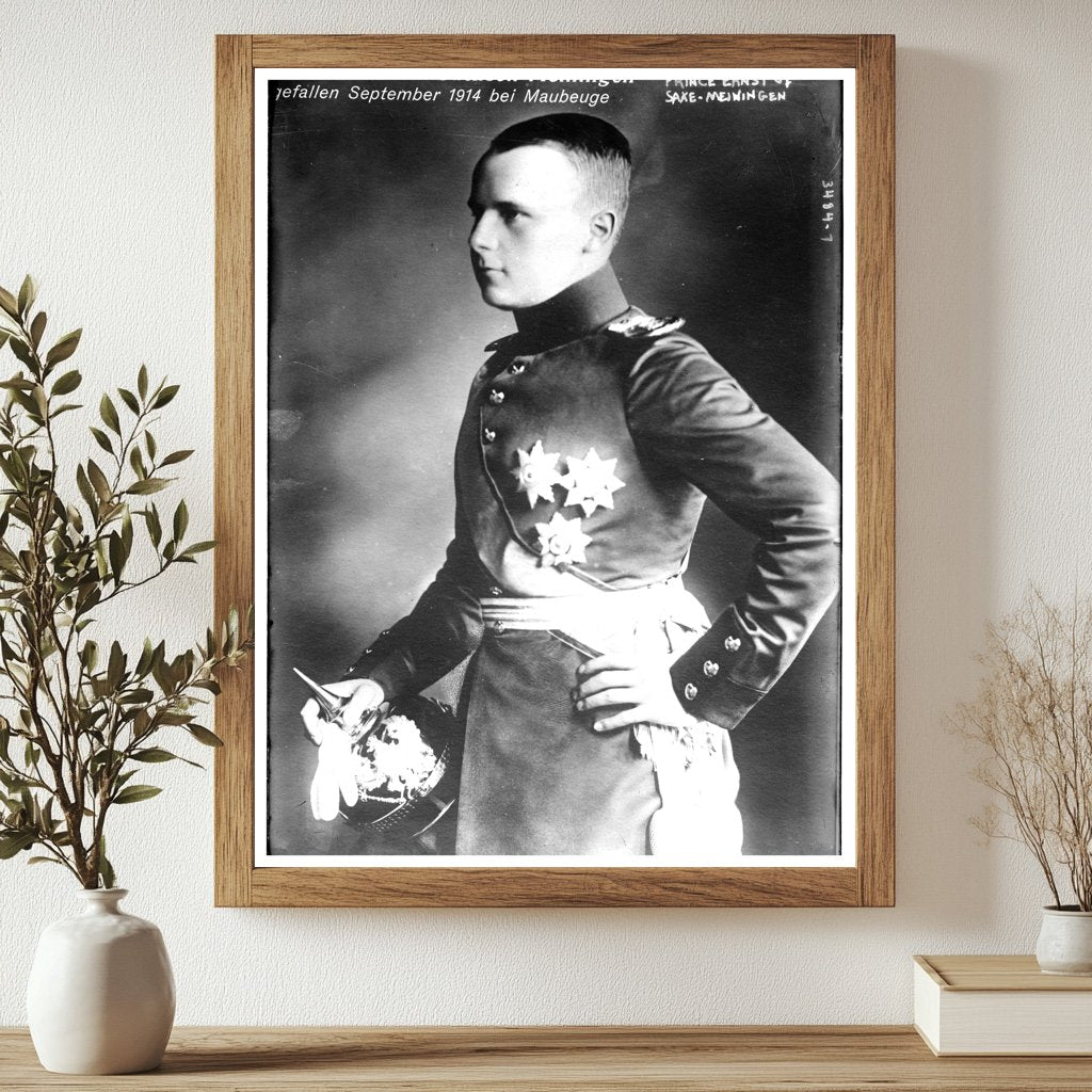 Historic Prince Ernst of Saxe-Meiningen Print, Vintage Art