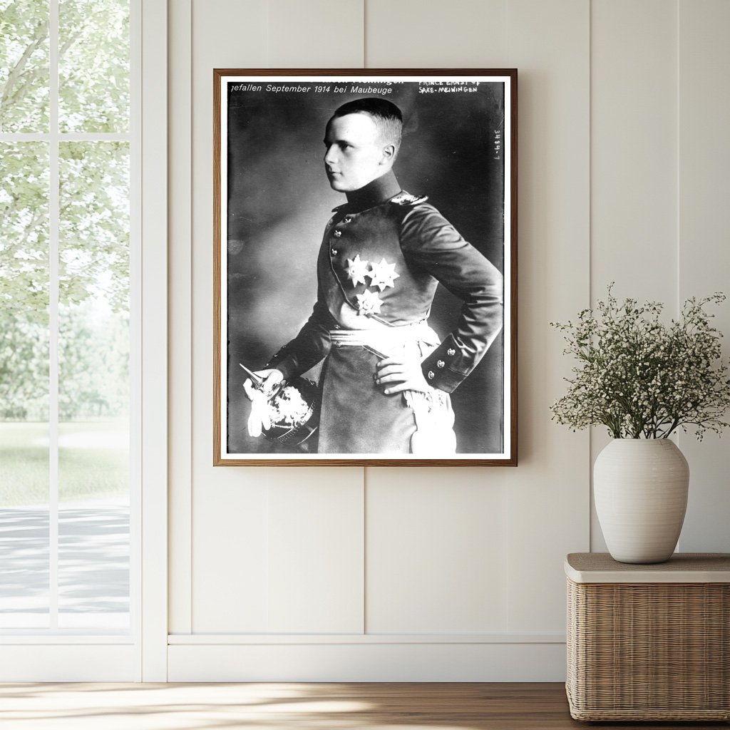 Historic Prince Ernst of Saxe-Meiningen Print, Vintage Art