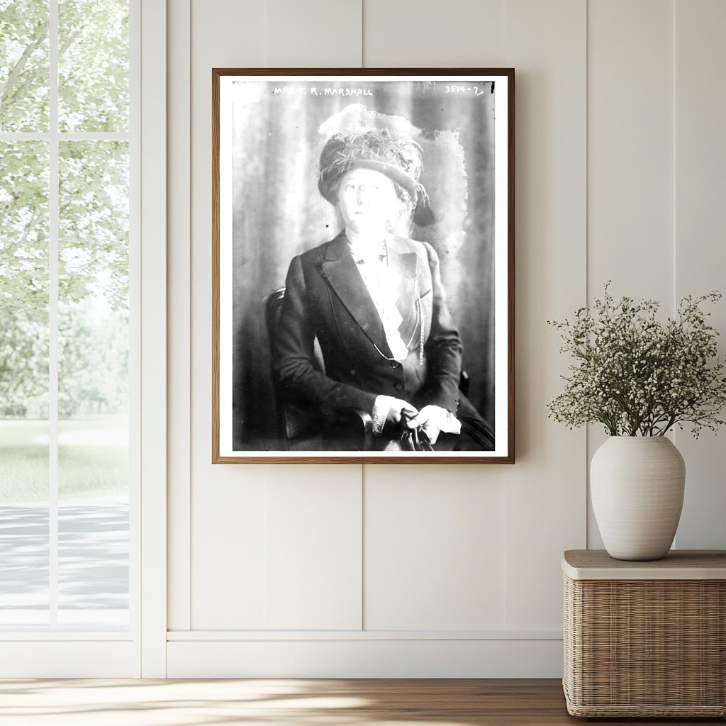 Historic Mrs. T.R. Marshall Print, Vintage Art