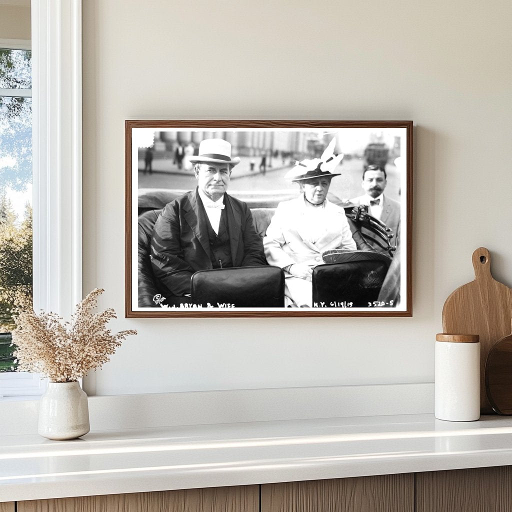 Historic 1915 Portrait of Bryan and His Wife in NYC